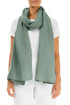 Sage Soft Gauze Linen Scarf 1