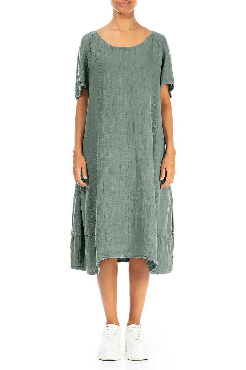 Robe en lin texturé Sage