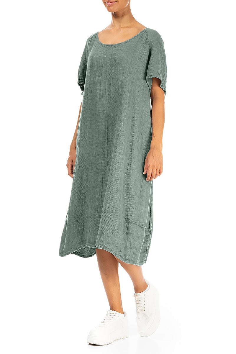 Robe en lin texturé Sage