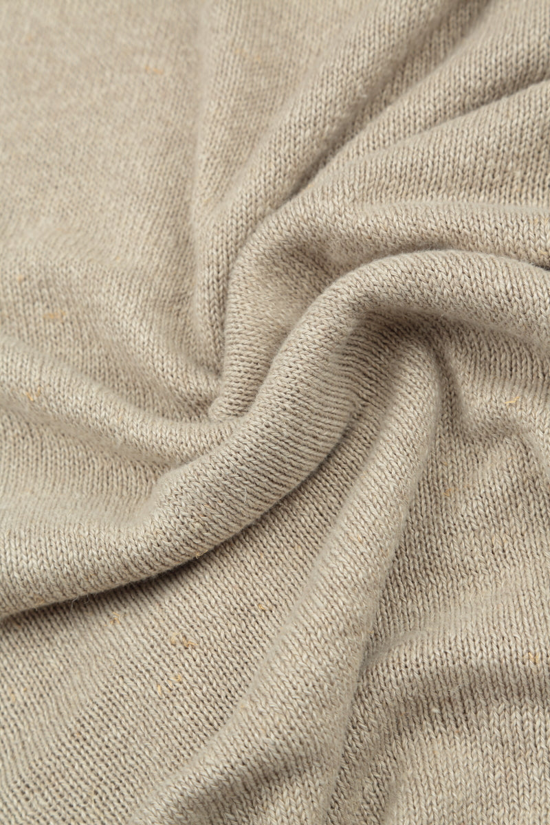 Naht-Detail Cardigan aus Naturleinen