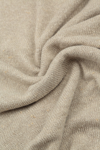 Naht-Detail Cardigan aus Naturleinen