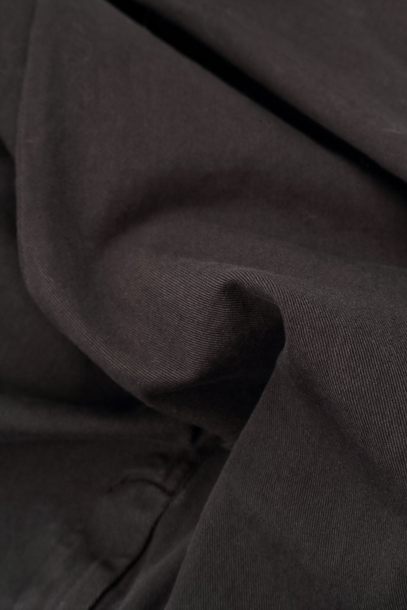Seamed Warm Charcoal Stretch Cotton Trousers