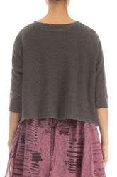 Serenity Patch Décor Truffle Linen Cardigan 2