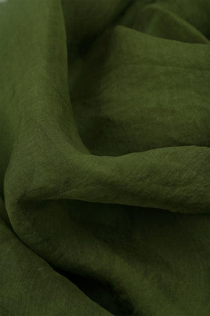 Shamrock Green Crumpled Silk Chiffon Scarf