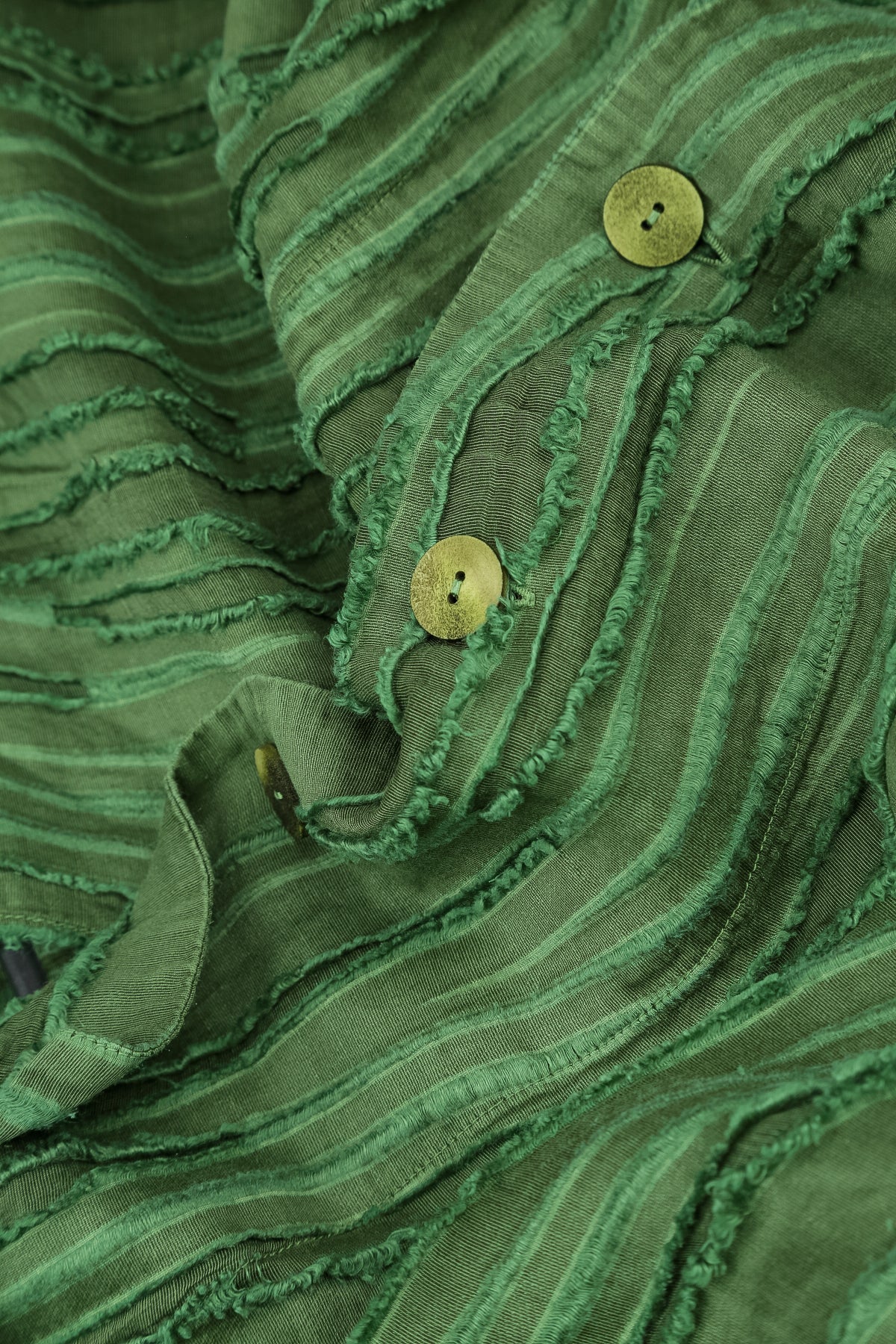 Shamrock Green Fray Weave Jacket
