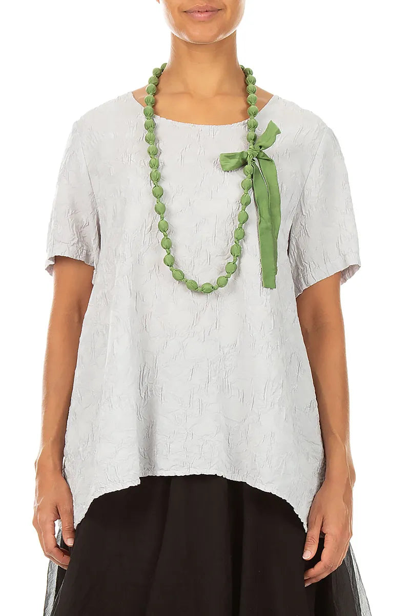 Shamrock Green Silk Fine Bead Necklace 1