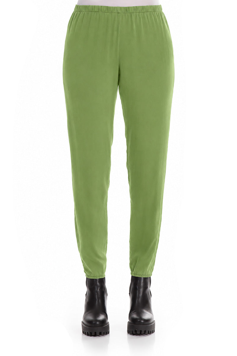 Shamrock Green Silk Leggings