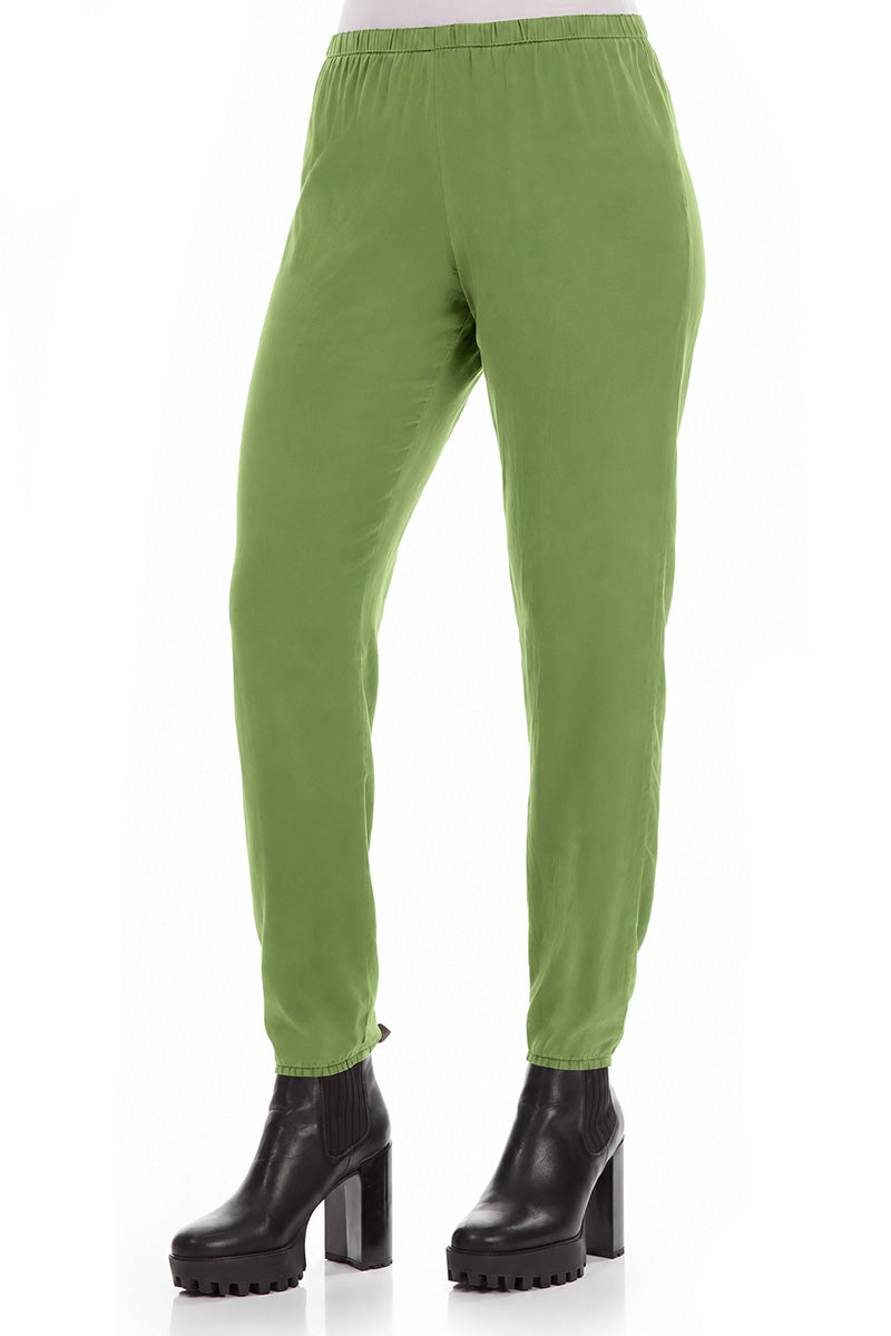 Shamrock Green Silk Leggings
