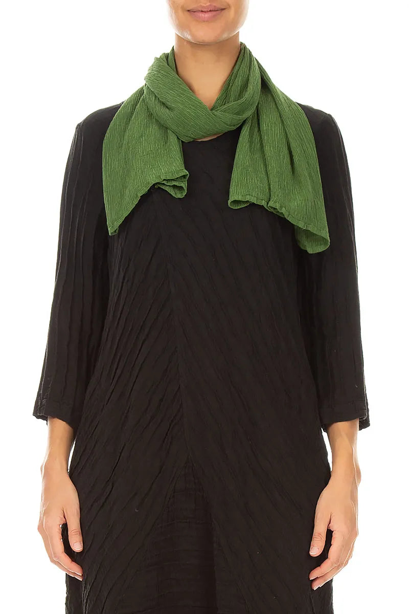 Shamrock Green Silk Viscose Scarf