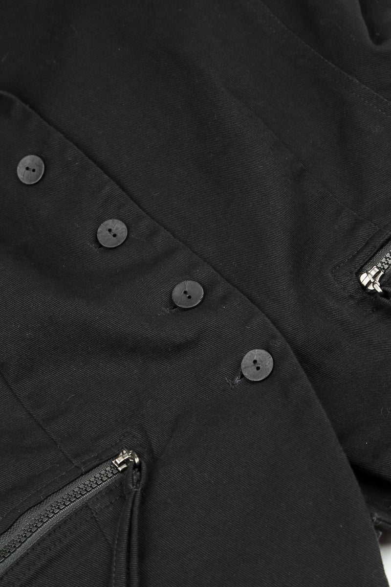 Shaped Black Denim Cotton Jacket
