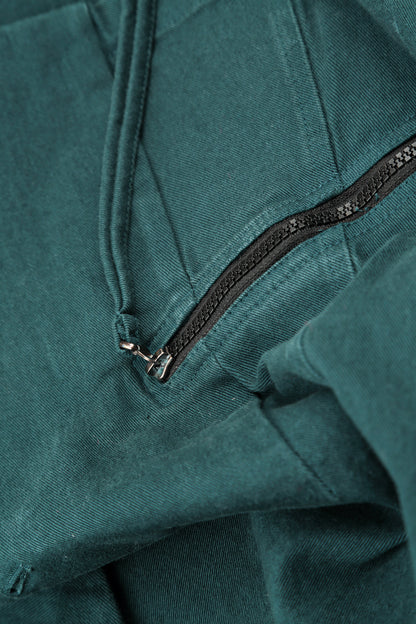 Shaped Deep Turquoise Denim Cotton Jacket