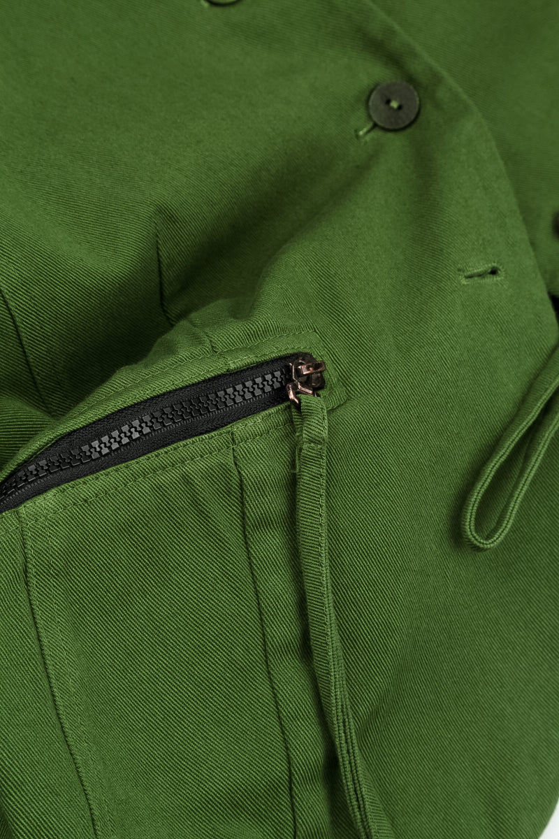 Shaped Shamrock Green Denim Cotton Jacket