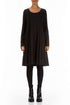 Short Black Cotton Tunic Dress 1