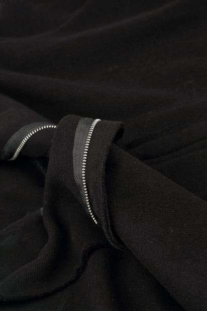Short Black Cotton Jersey Jacket 6