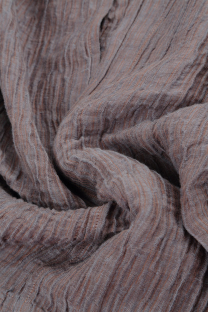 Short Crinkled Truffle Silk Jacket 5