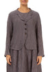 Short Crinkled Truffle Silk Jacket 1