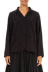 Short Dotty Black Silk Jacket 1