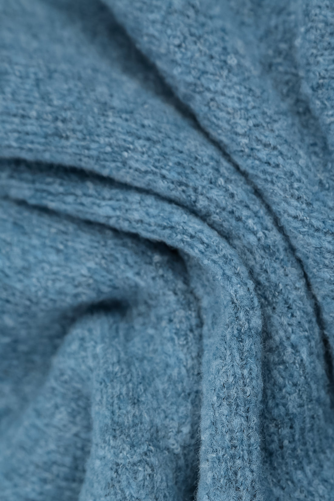 Short Loose Petrol Blue Wool Cardigan 5