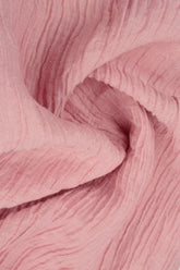 Short Rounded Crinkled Powder Pink Silk Jacket 5
