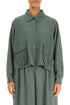 Short Sage Textured Silk Jacket 1