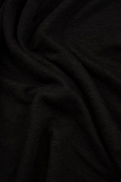 Short Sleeves Black Cotton Top 5