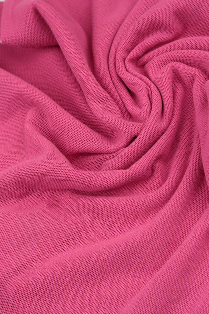 Short Sleeves Fuchsia Mesh Soft Cotton Top 5