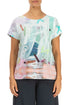 Short Sleeves Graffiti Cotton Top 1