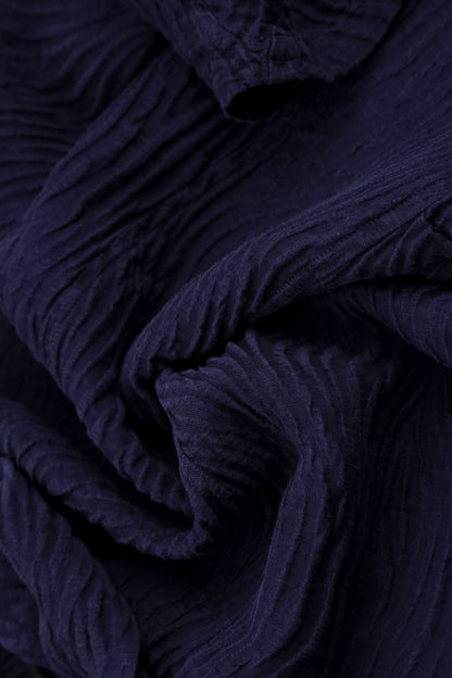 Side Closure Waves Royal Purple Silk Jacket 5