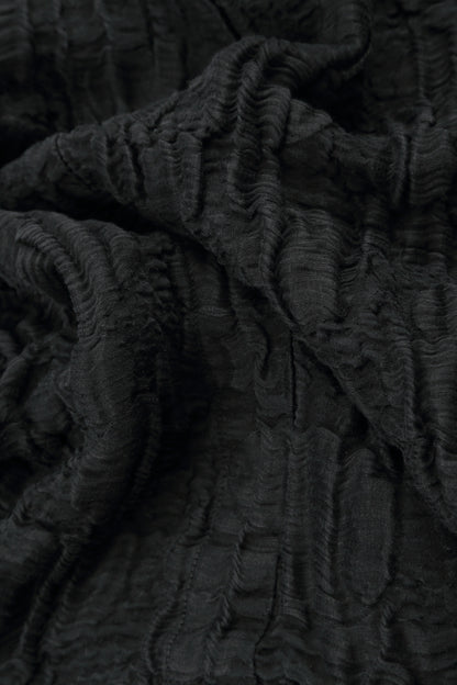 Side Pocket Black Circle Silk Linen Tunic 5