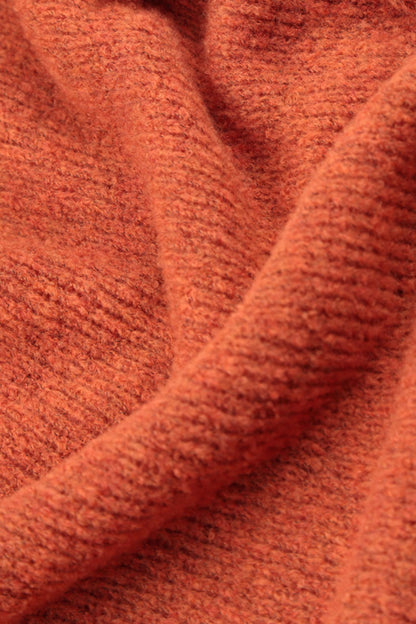 Side Pocket Burnt Orange Wool Sweater 5