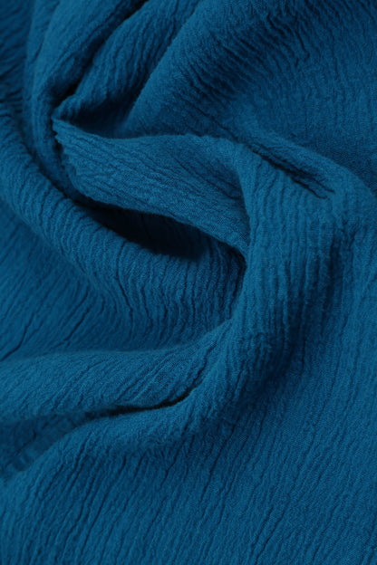 Side Pocket Cobalt Blue Linen Viscose Dress 5