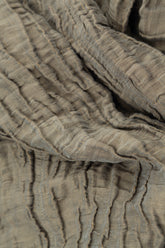 Side Pocket Crinkled Silver Sage Silk Linen Tunic 5