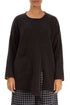 Side Split Chocolate Wool Sweater 1