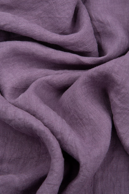 Side Tuck Amethyst Linen Tunic Dress 5