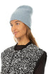 Silver Blue Wool Beanie Hat 1