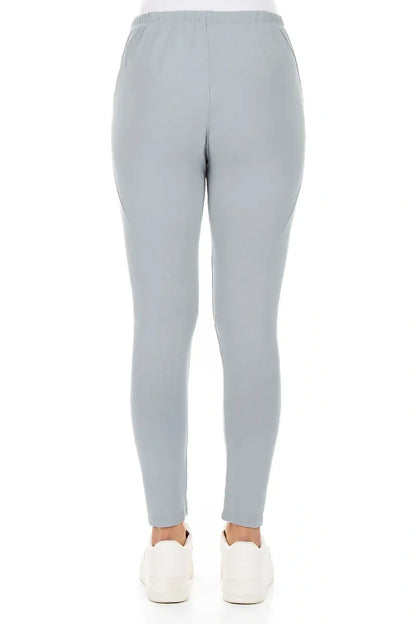 Silver Grey Cotton Leggings 2