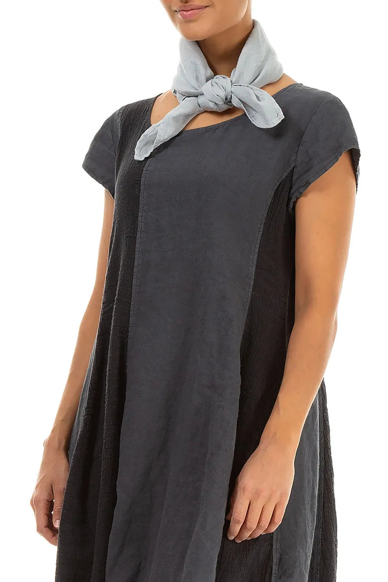 Silver Grey Gauze Linen Scarf 3