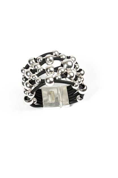 Silbernes Orbits-Kautschukarmband