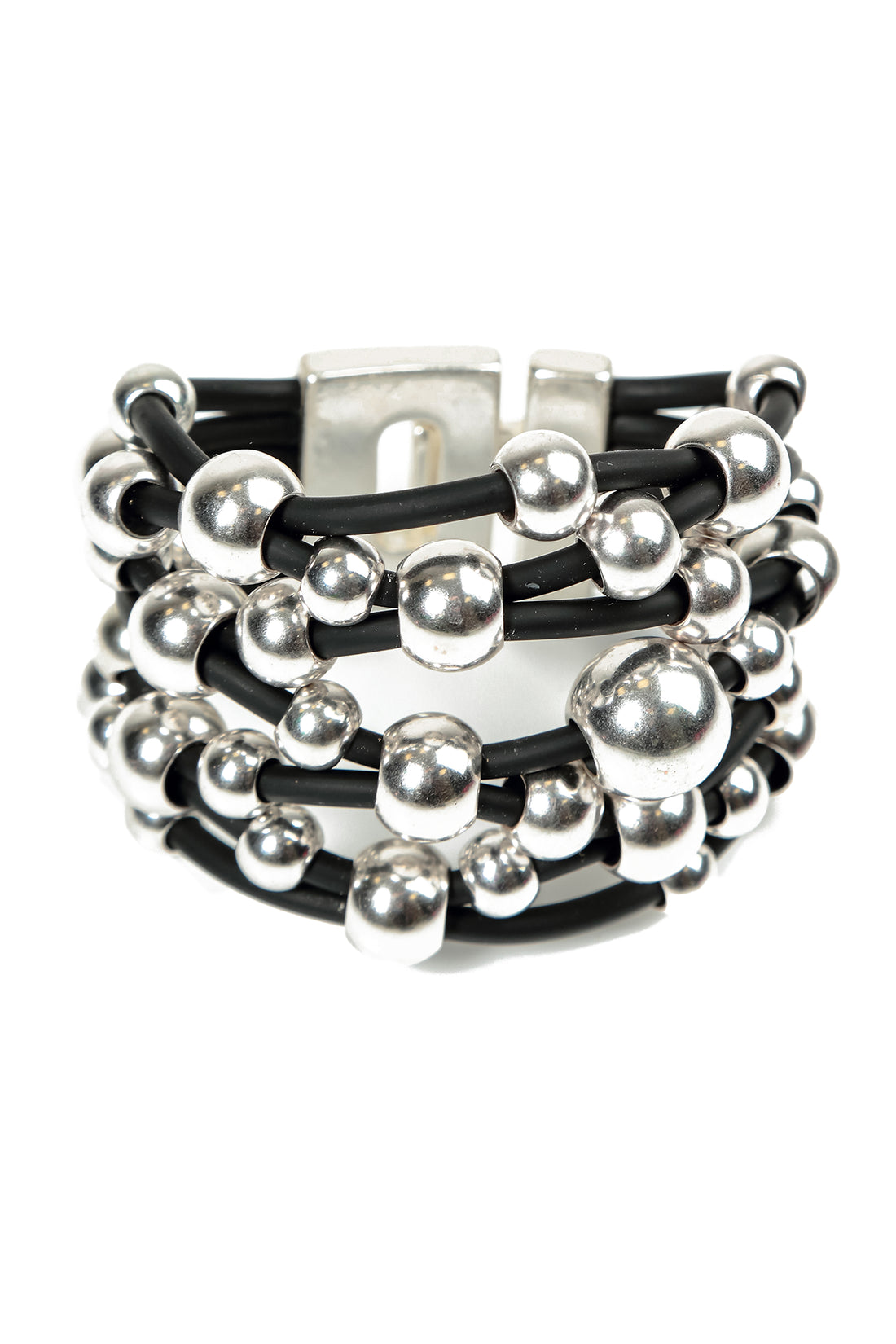 Silbernes Orbits-Kautschukarmband