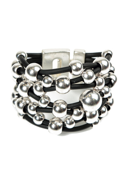 Silbernes Orbits-Kautschukarmband