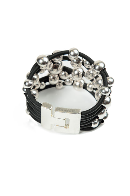 Silbernes Orbits-Kautschukarmband