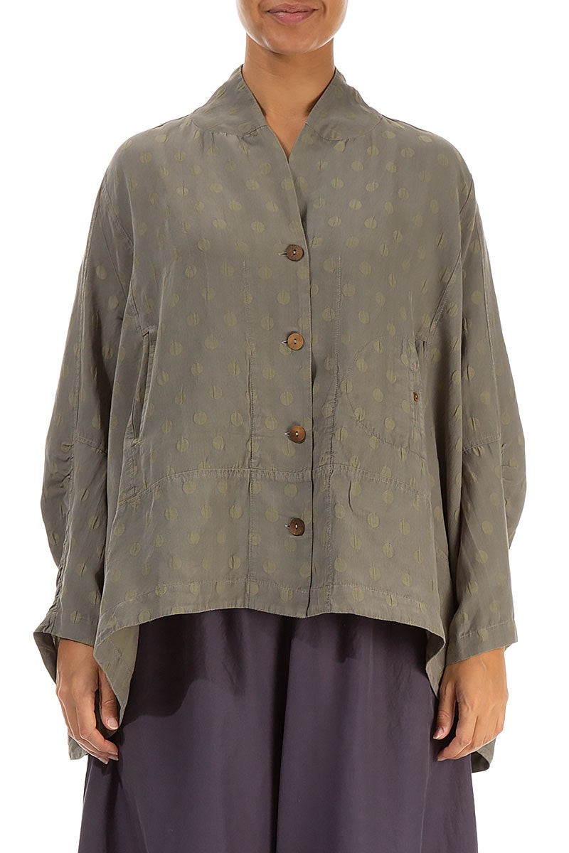 Silver Sage Dotty Silk Jacket 1