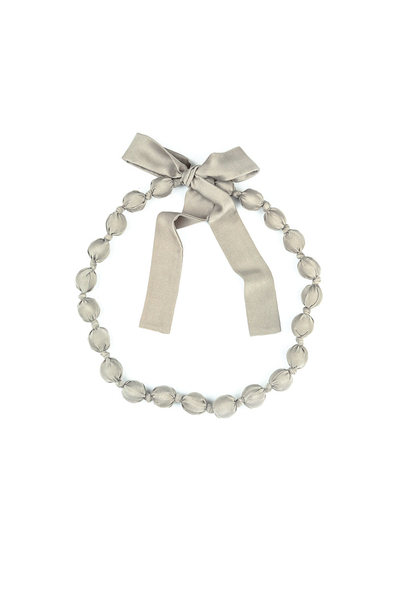 Silver Sage Silk Bead Necklace 5