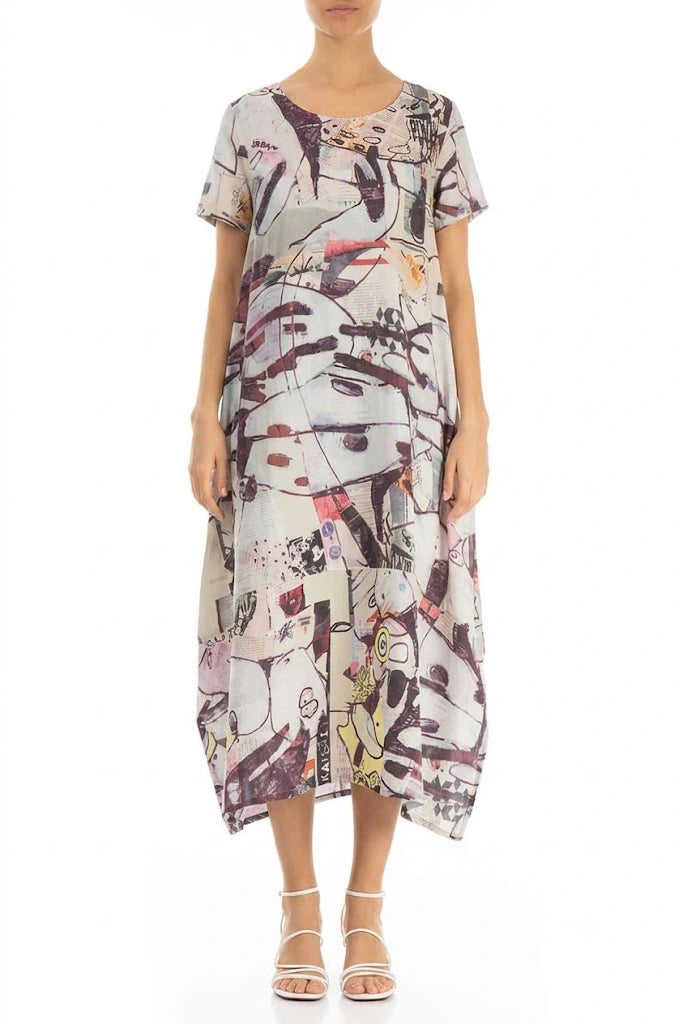 Single Pocket Artful Elements Silk Bamboo Dress