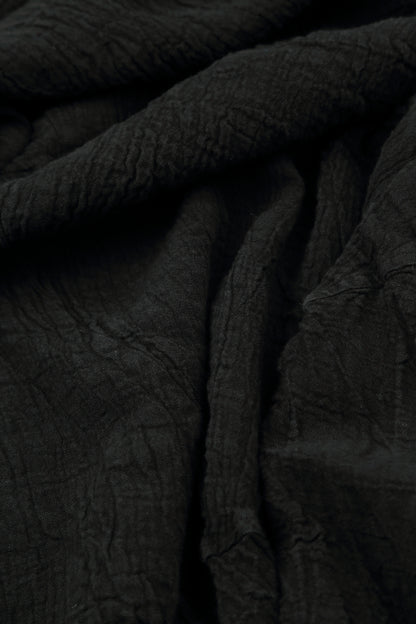 Single Pocket Black Linen Viscose Tunic 5