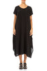 Single Pocket Black Silk Bamboo Dress 1