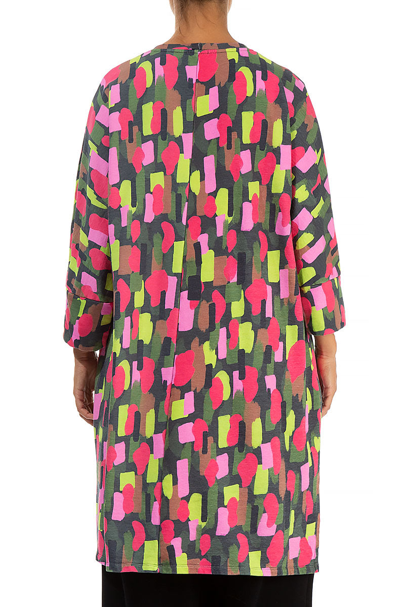 Single Pocket Paint Mosaic Cotton Tunic 2