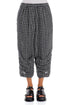 Six Pockets Grey Check Linen Trousers 1
