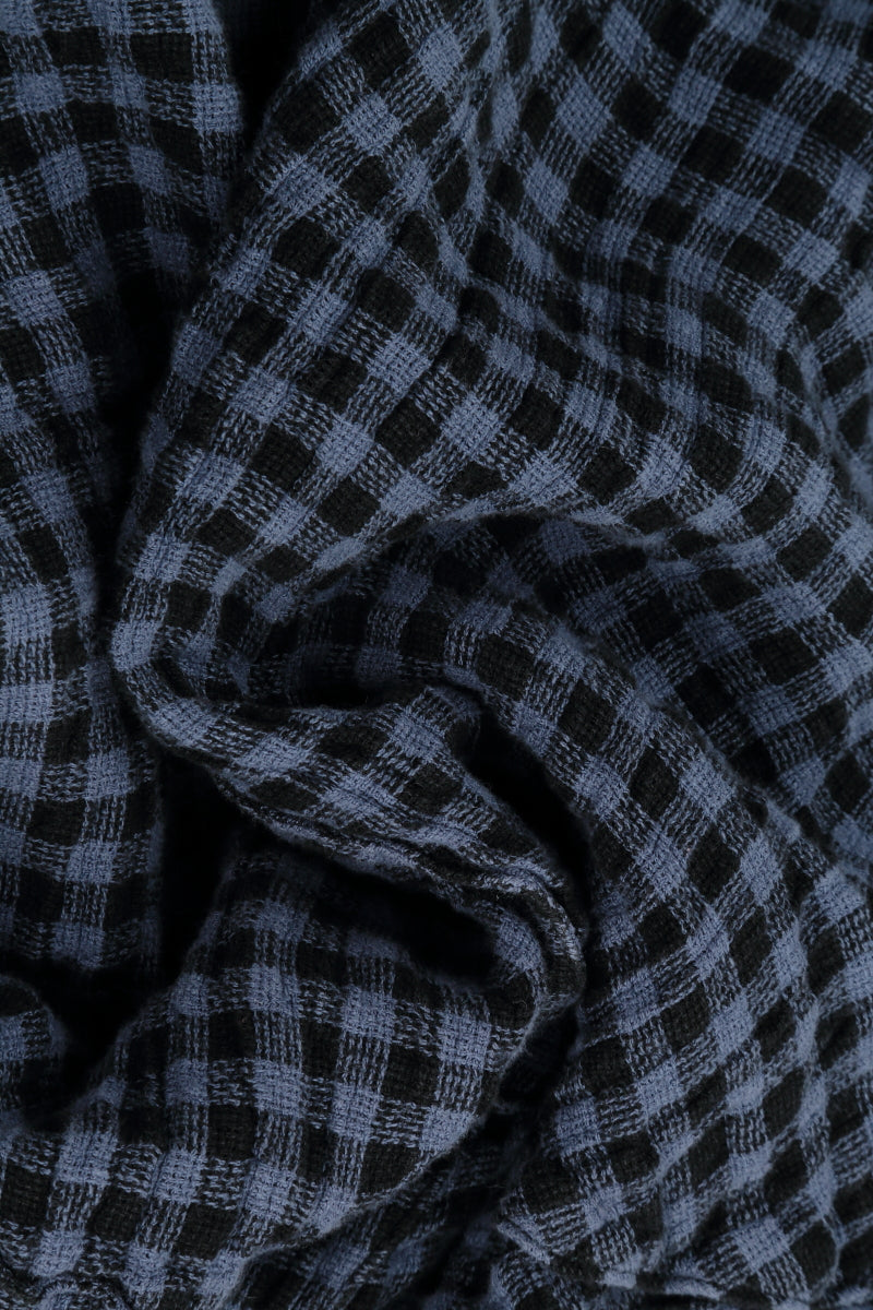 Six Pockets Blue Nova Check Linen Trousers 4