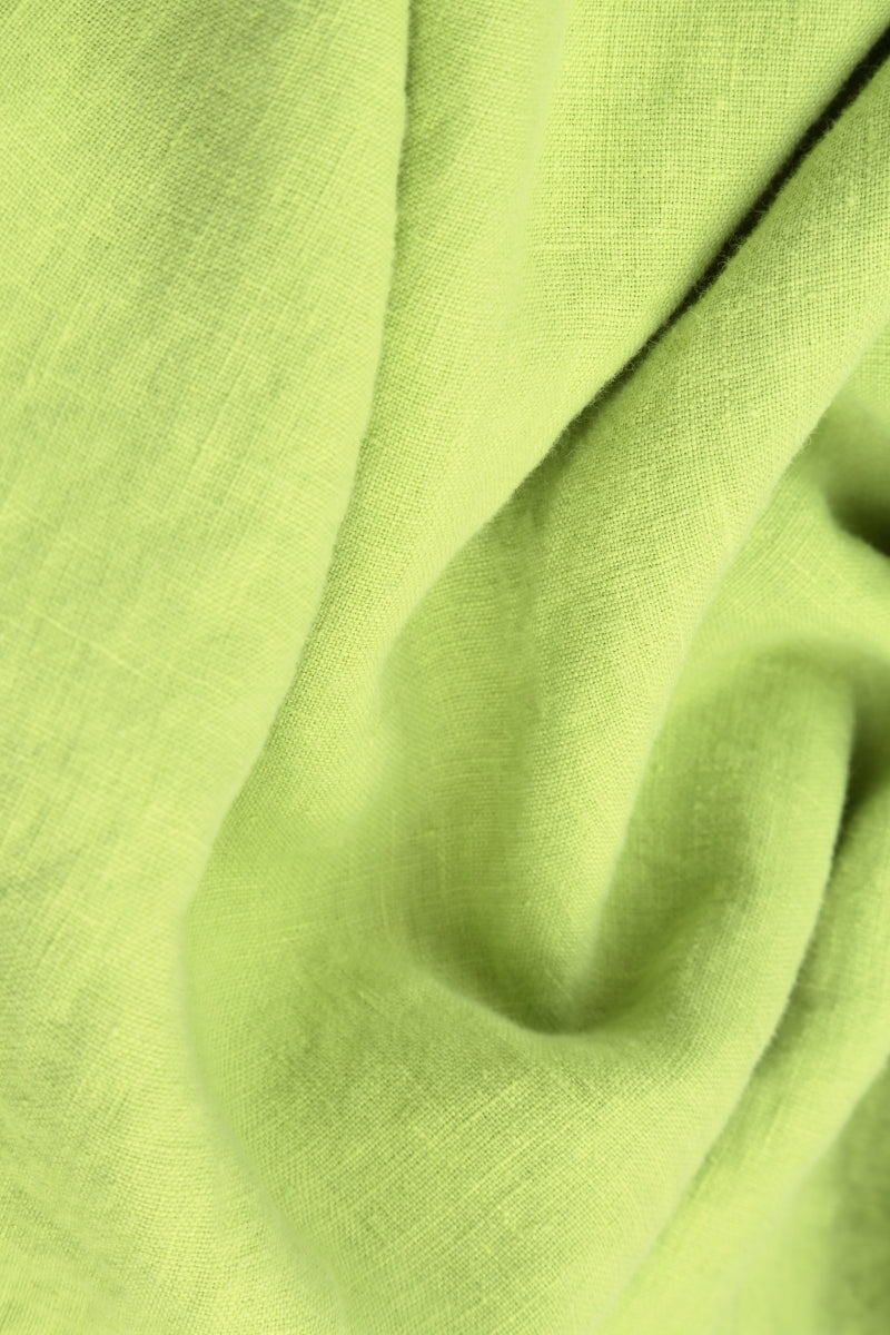 Six Pockets Lime Linen Trousers 4